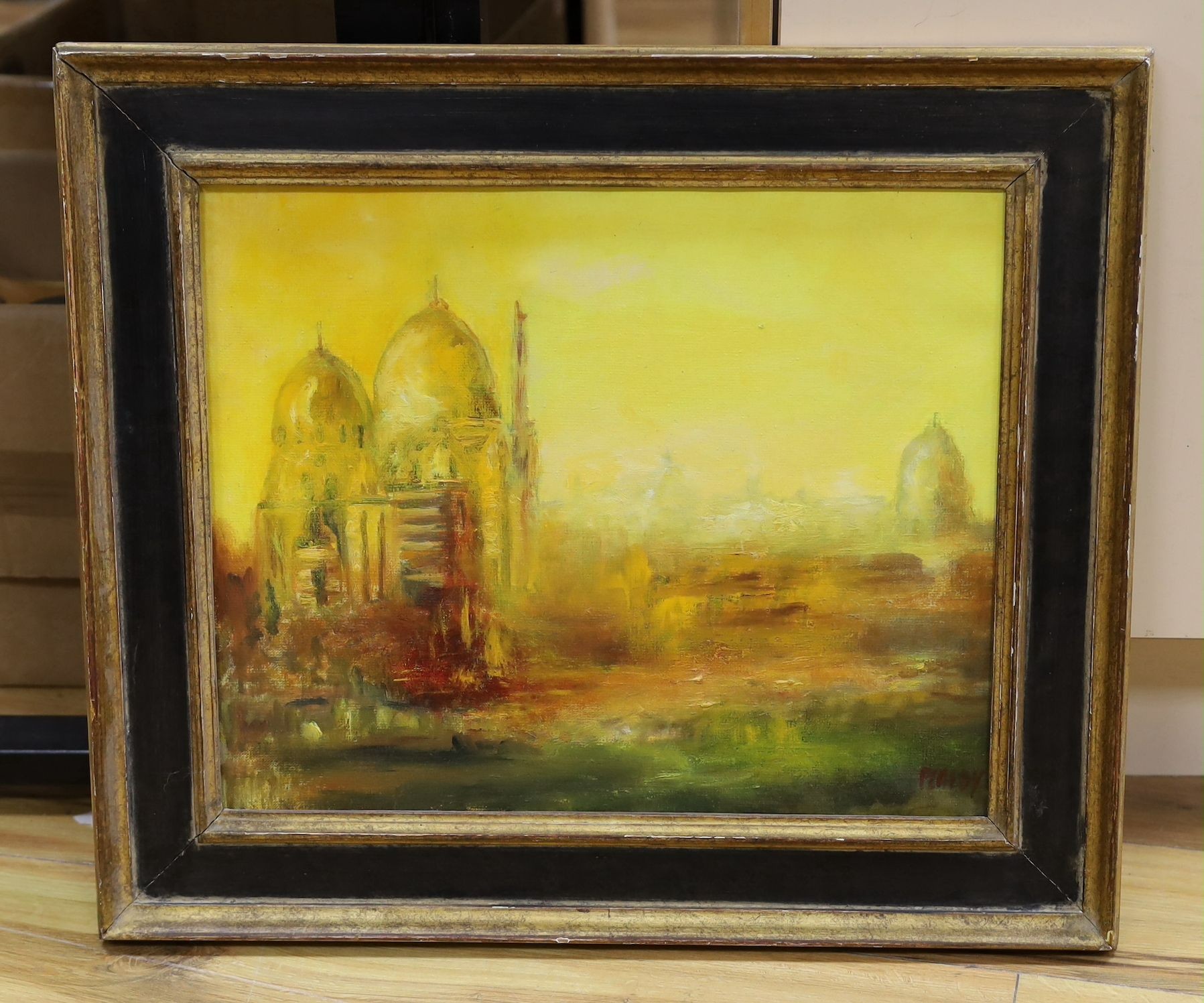 Plaiby, oil on canvas, View of Venice, signed, 36 x 45cm